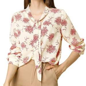 Allegra K Floral Blouse